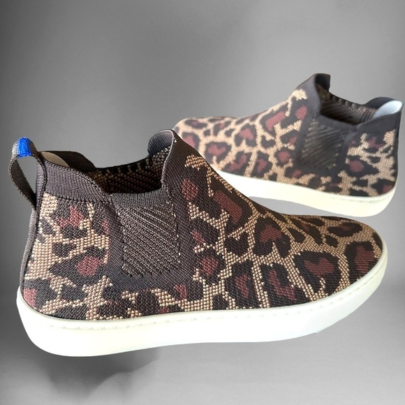 Rothy’s High Tops Leopard Print Denim Shoes - Picture 5 of 8